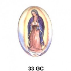 Virgen de Guadalupe Oval 33 m.m.