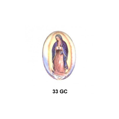 Virgen de Guadalupe Oval 33 m.m.
