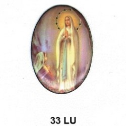 Virgen de Lurdes Oval 33 m.m.