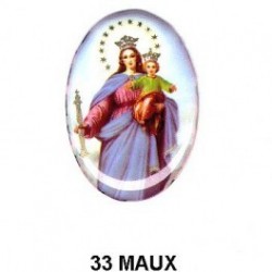 Virgen Maria Auxiliadora Oval 33 m.m.