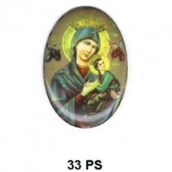 Virgen del Perpetuo Socorro Oval 33 m.m.