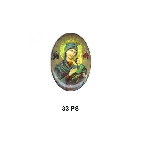 Virgen del Perpetuo Socorro Oval 33 m.m.