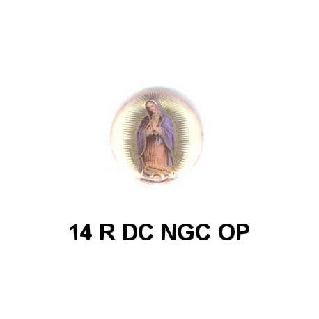 Virgen de Guadalupe redonda 14m.m. diametro
