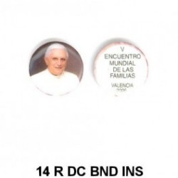 Papa Benedicto XVI e inscrpcion redondo 14m.m. diametro