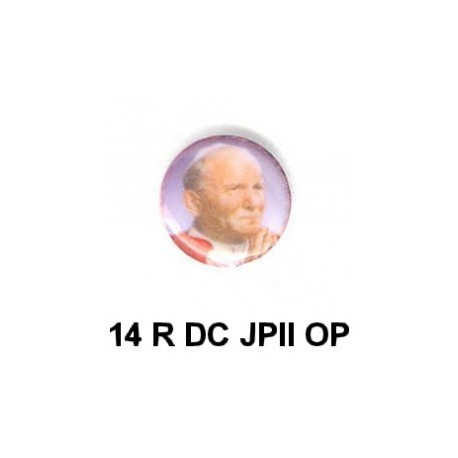 Papa Juan Pablo II redondo 14m.m. diametro