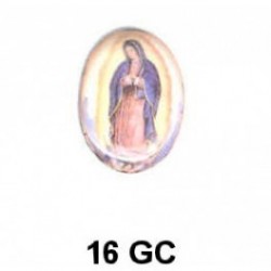 Virgen de Guadalupe Oval 16 m.m.