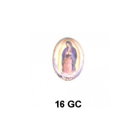 Virgen de Guadalupe Oval 16 m.m.