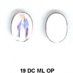 Virgen Milagrosa esmaltada oval 19m.m.