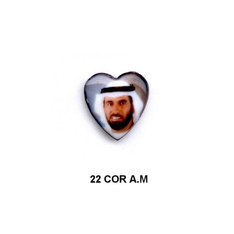 Arabe retrato corazon 22 m.m.