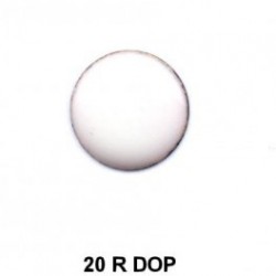 Dorso redondo esmaltado en blanco de 20m.m. diametro