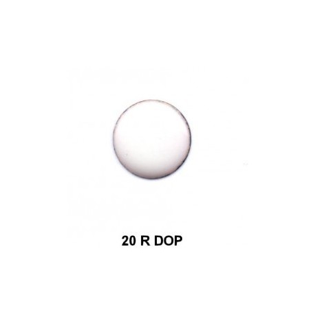 Dorso redondo esmaltado en blanco de 20m.m. diametro