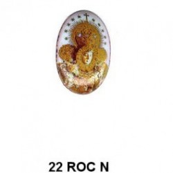 Virgen del Rocio esmaltada Oval 22 m.m.