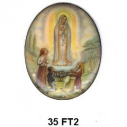 Esmalte Virgen de Fátima Oval 35 m.m.