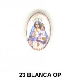 Virgen de Blanca Oval 23 m.m.