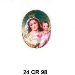 Virgen del Carmen esmalte Oval 24 m.m.