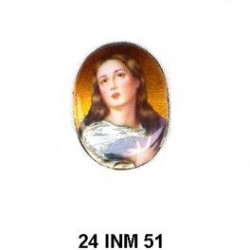 Virgen Inmaculada esmalte Oval 24 m.m.