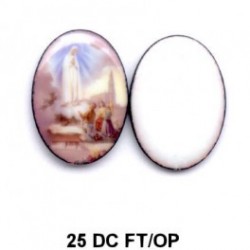 Esmalte Oval Virgen de Fatima de 25 mm