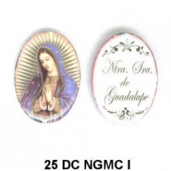 Virgen de Guadalupe oval de 25 mm
