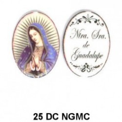 Esmalte Virgen de Guadalupe oval de 25 mm
