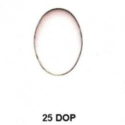 Dorso opalo /blanco  Oval 25 mm