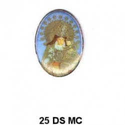 Esmalte Virgen Desamparados Oval 25 mm