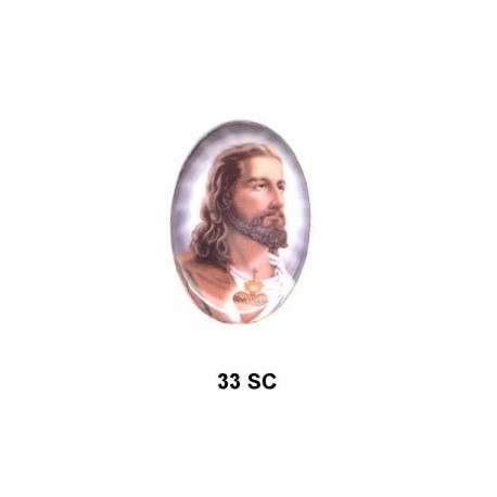 Sagrado Corazon de Jesus Oval 33 m.m.