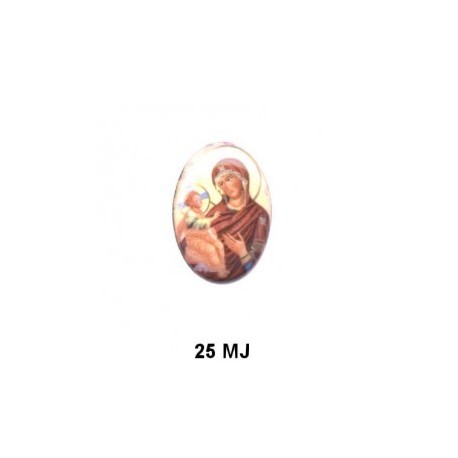 Virgen María Ortodoxa esmaltada Oval 25x18 mm