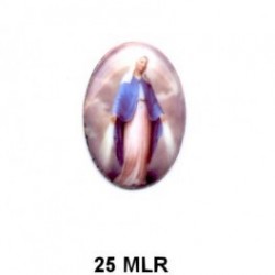 Virgen María Milagrosa esmaltada Oval 25x18 mm