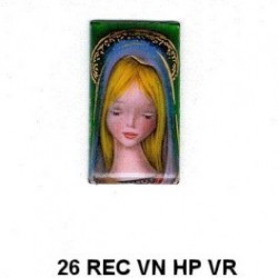 Virgen niña vitrificada rectangular