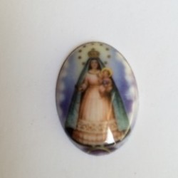 Virgen del Cobre Oval 25 mm