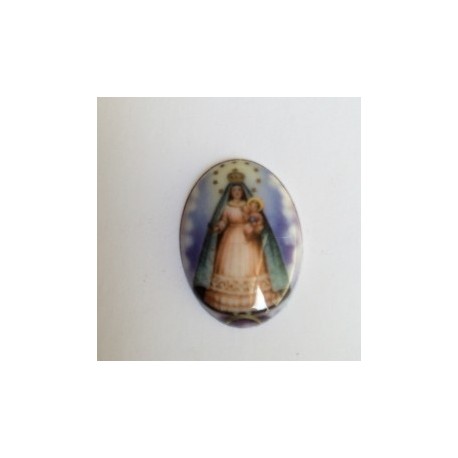 Virgen del Cobre Oval 25 mm