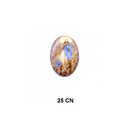 Virgen de la Concepcion Oval 25 mm