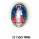 Virgen de Covadonga transparente Oval 33 m.m.